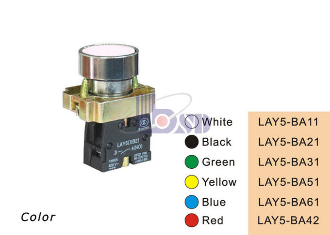  LAY5 (XB2) - botón plano del color rojo BA42 en la vuelta de la primavera para el panel de control