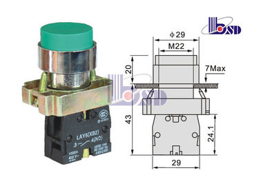 LAY5（XB2）-BL31 green color spring return flat button push button swithes