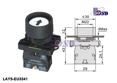 LAY5（XB2）-EU3341 white and black  color spring return with symbol logo flat button push button swithes